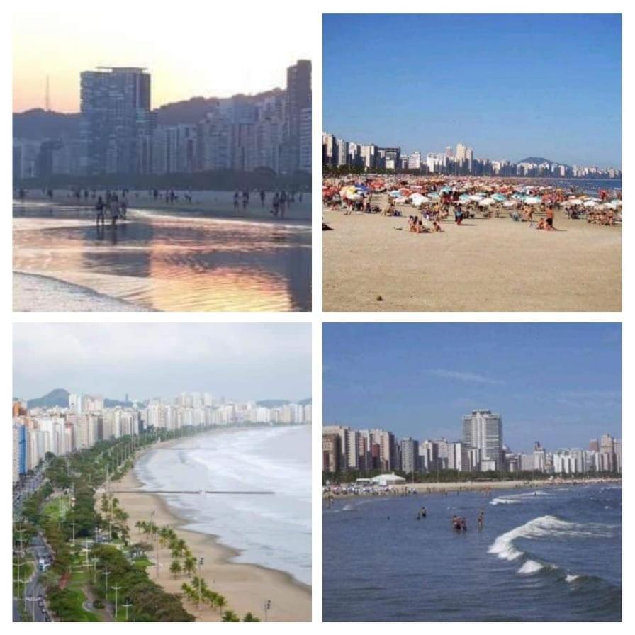 100 Mts Praia Roupa Cama Toalha Banho Wi-Fi Ar Condicionado Portaria 24 Horas ซันโตส ภายนอก รูปภาพ